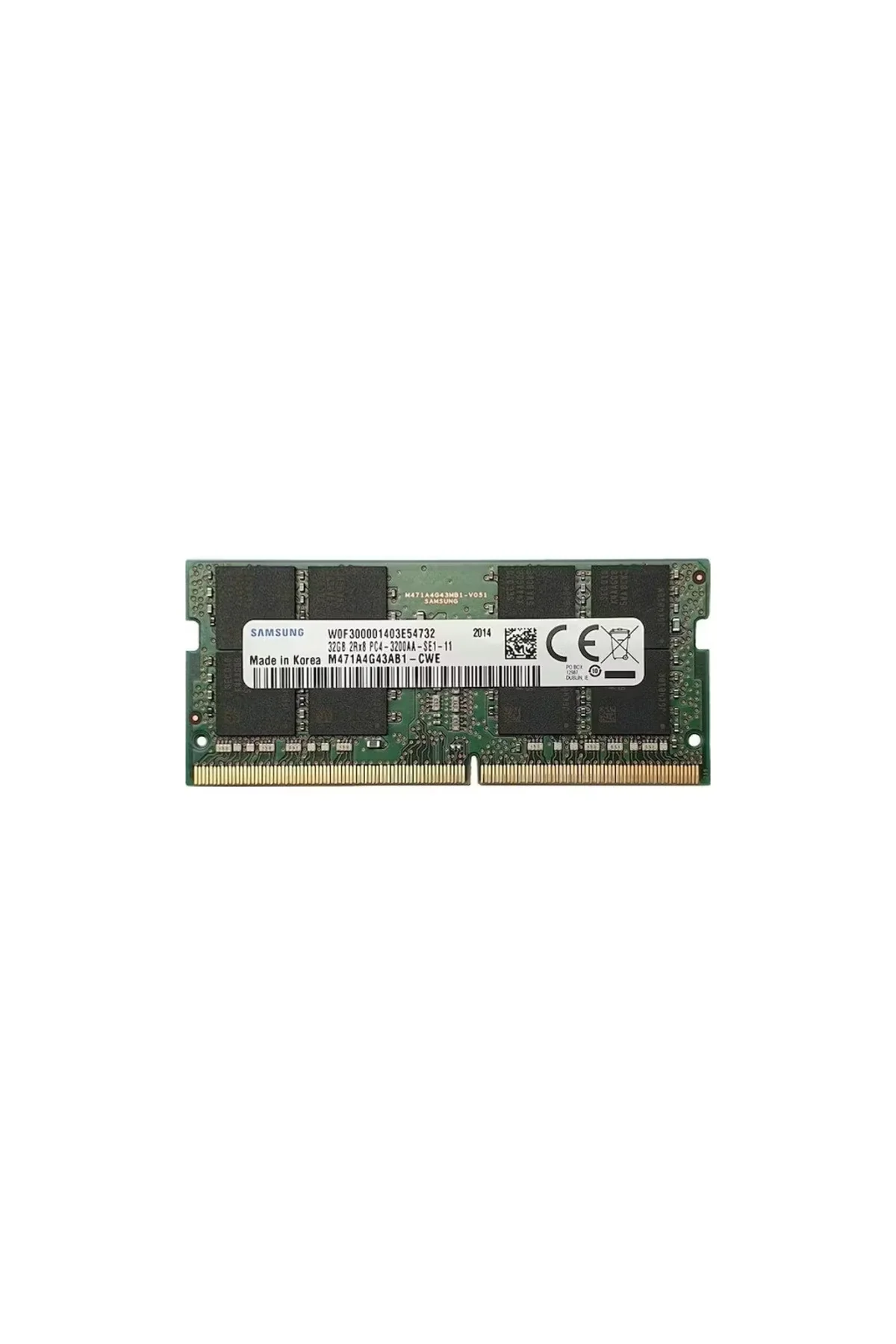 Samsung SAMSO3200/32, 32GB, DDR4, 3200MHz, 1.2V Notebook Ram (M471A4G43AB1-CWE)