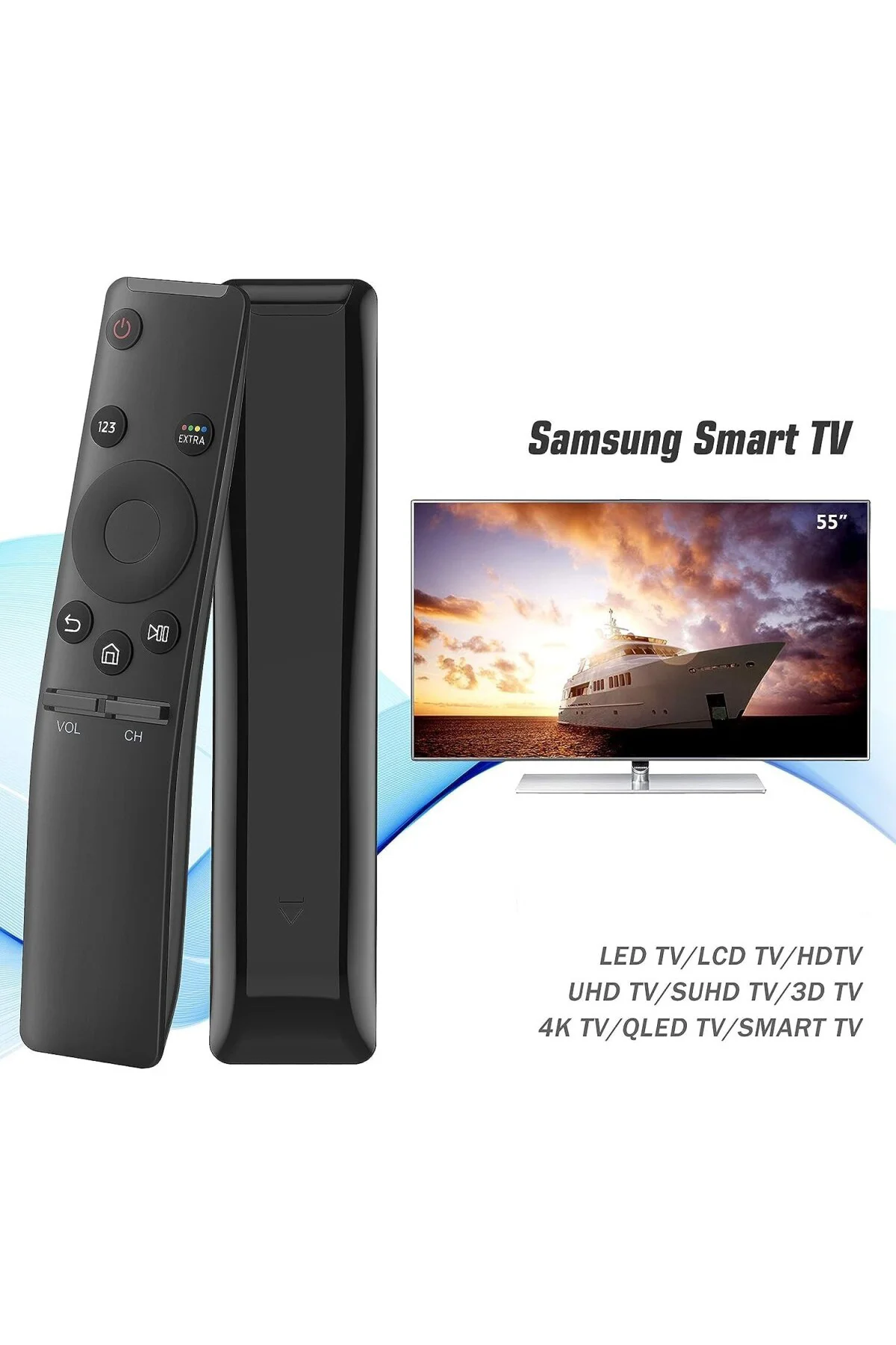 Samsung Tv Uzaktan Kumanda, Samsung Uyumlu Televizyon Kumandası LCD LED QLED HDTV 4K 3D B
