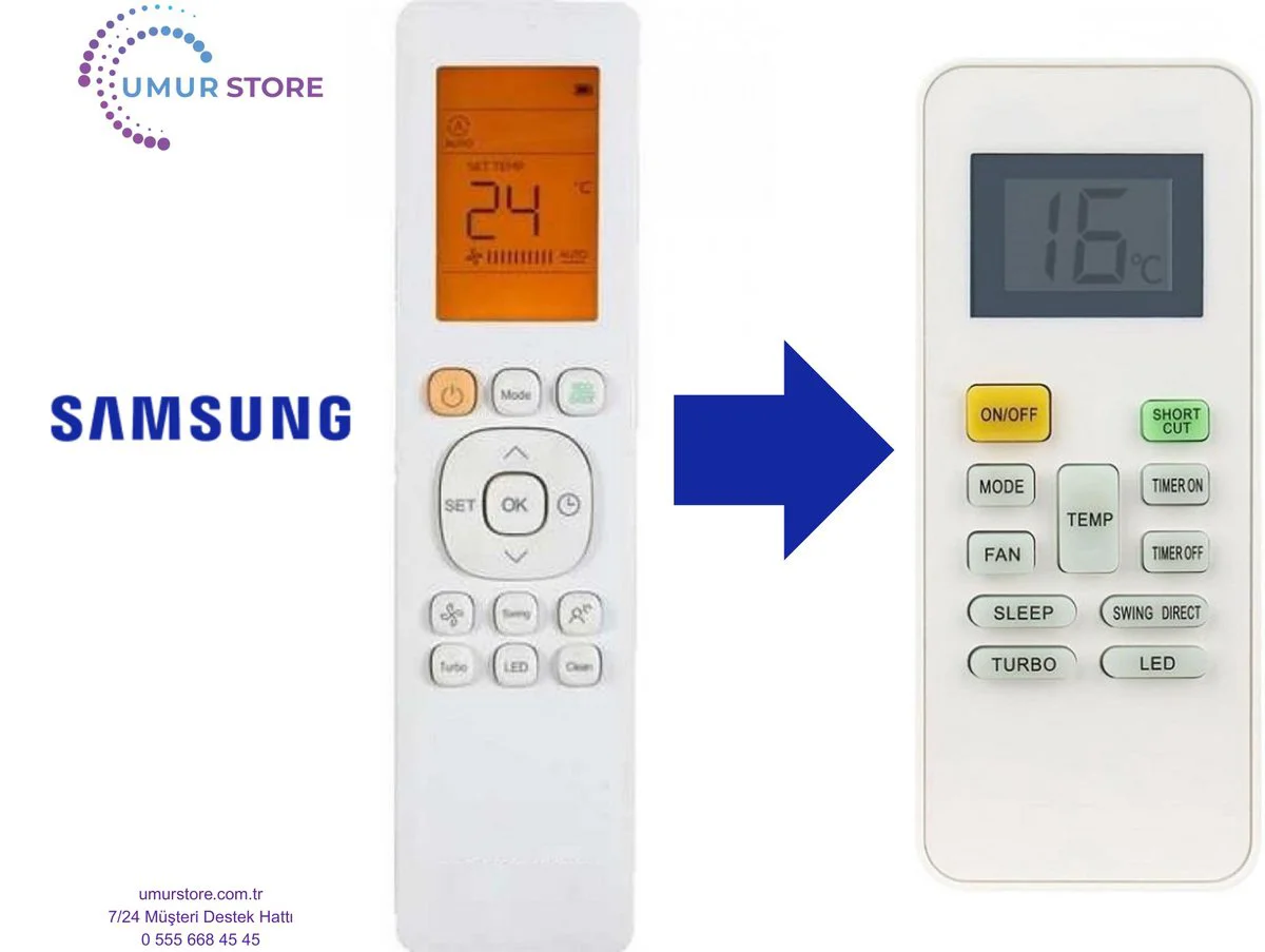 Samsung Uyumlu Klima Kumandası Samsung Uyumlu Klima Kumandası