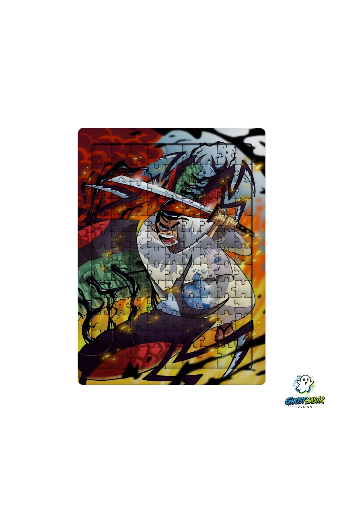 Samurai Jack 99 Parça Ayaklı Puzzle – Dekoratif Çocuk Yapbozu 0186