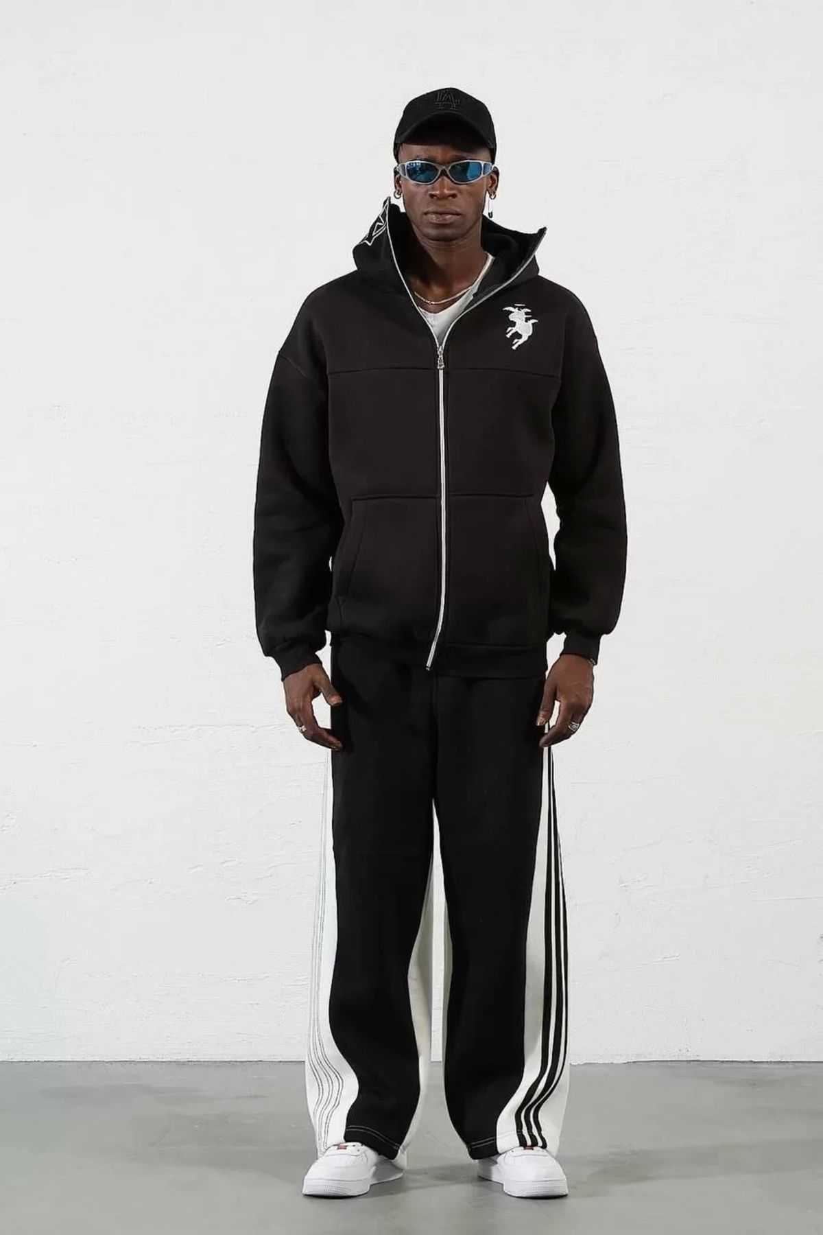 Tommy Hilfiger Samuray Zip Fermuarli Kapüşonlu Hirka - Siyah