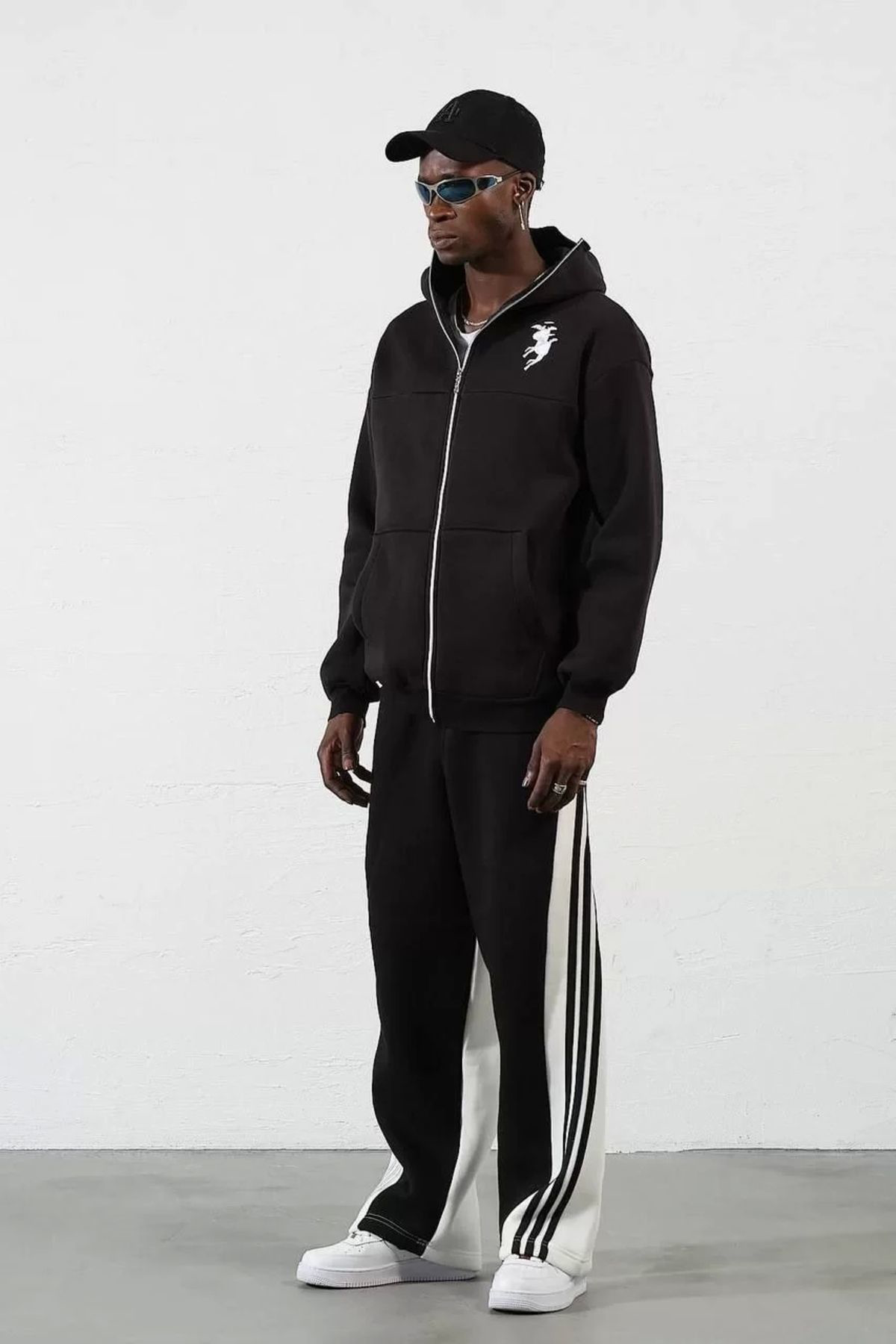 Tommy Hilfiger Samuray Zip Fermuarli Kapüşonlu Hirka - Siyah