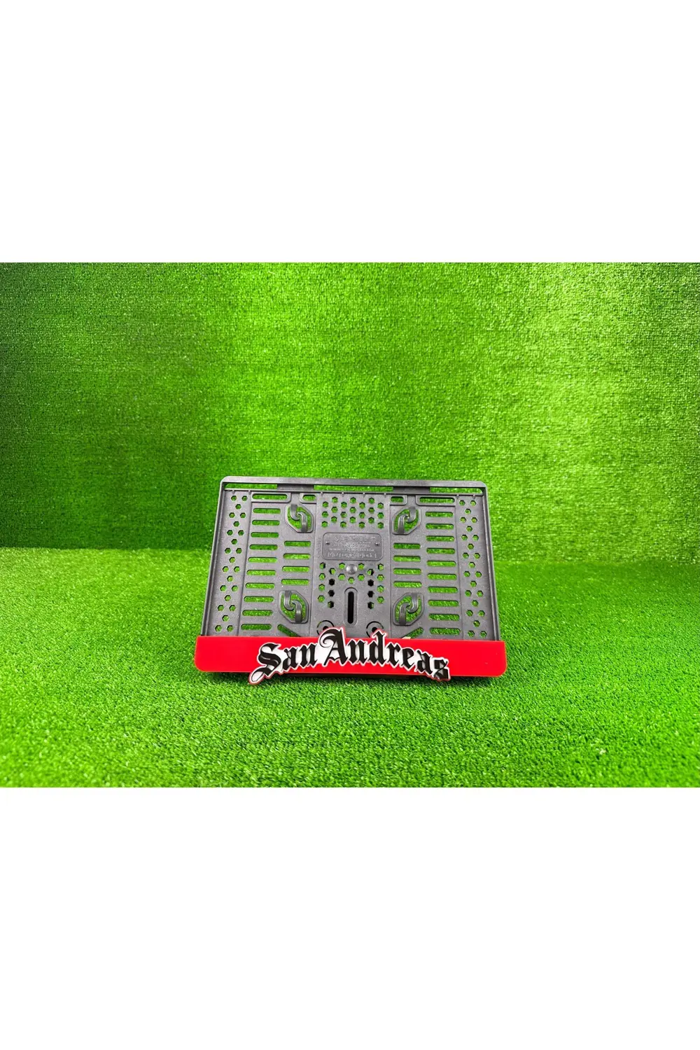 San Andreas Kırmızı 3d Kabrtmalı Pleksi Motor Plakalığı