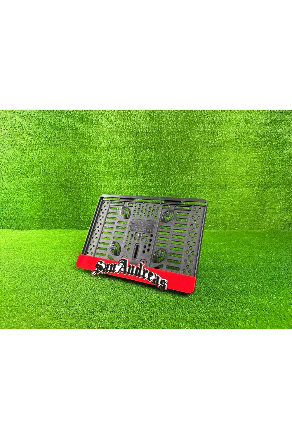 San Andreas Kırmızı 3d Kabrtmalı Pleksi Motor Plakalığı