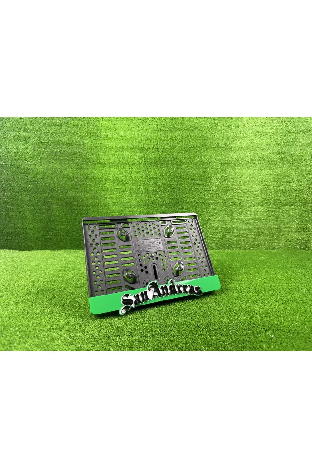 San Andreas Yeşil 3d Kabrtmalı Pleksi Motor Plakalığı