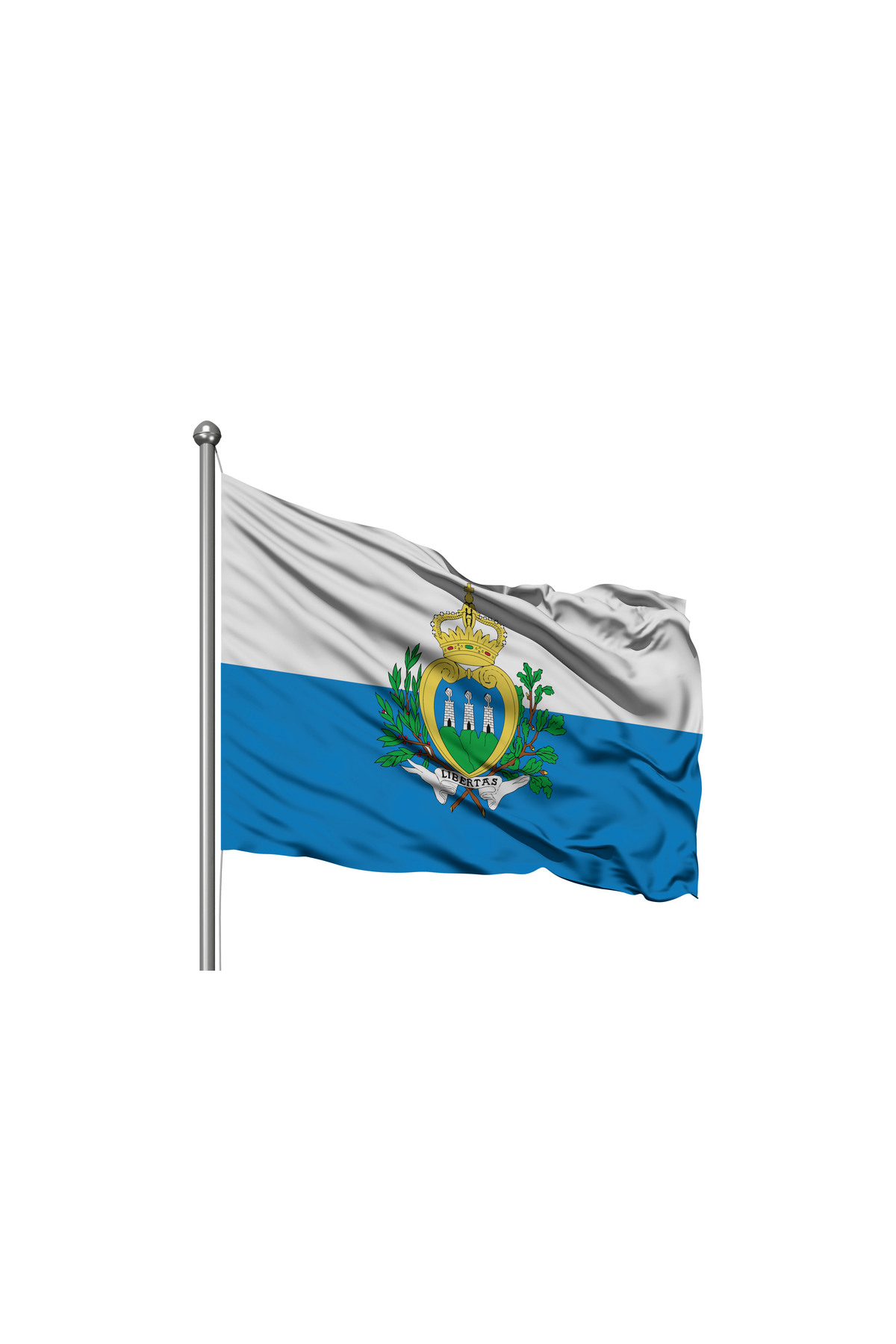 San Marino Devleti Bayrağı - Premium Raşel Kumaş 400x600cm