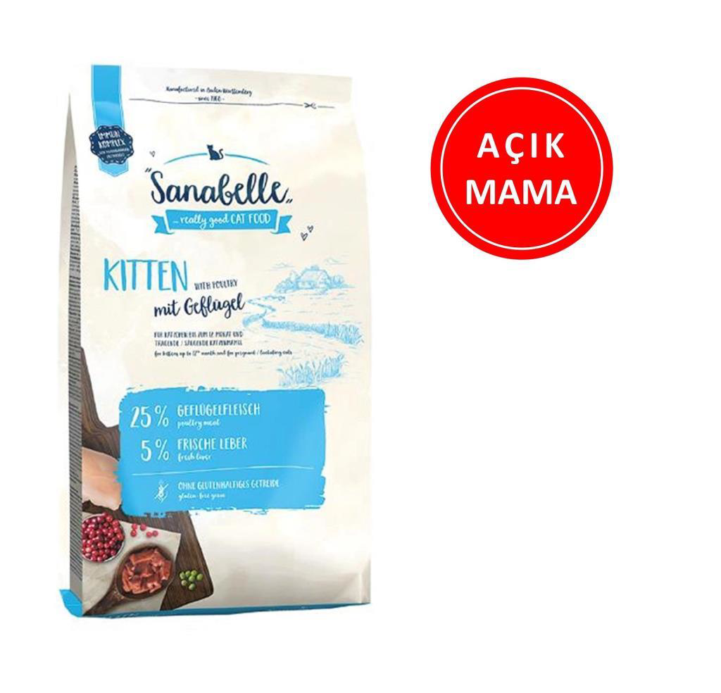 Sanabelle Kitten Tahılsız Yavru Kedi Maması 1 kg AÇIK Sanabelle Kitten Tahılsız Yavru Kedi Maması 1 kg AÇIK