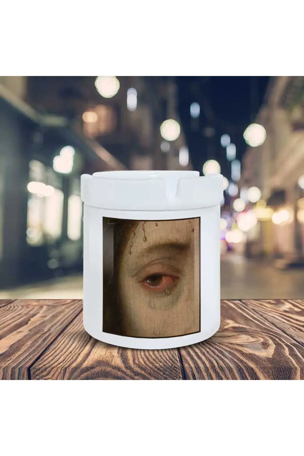 Sanat Eseri Küllük Ağlayan Göz Baskılı Kül Tablası