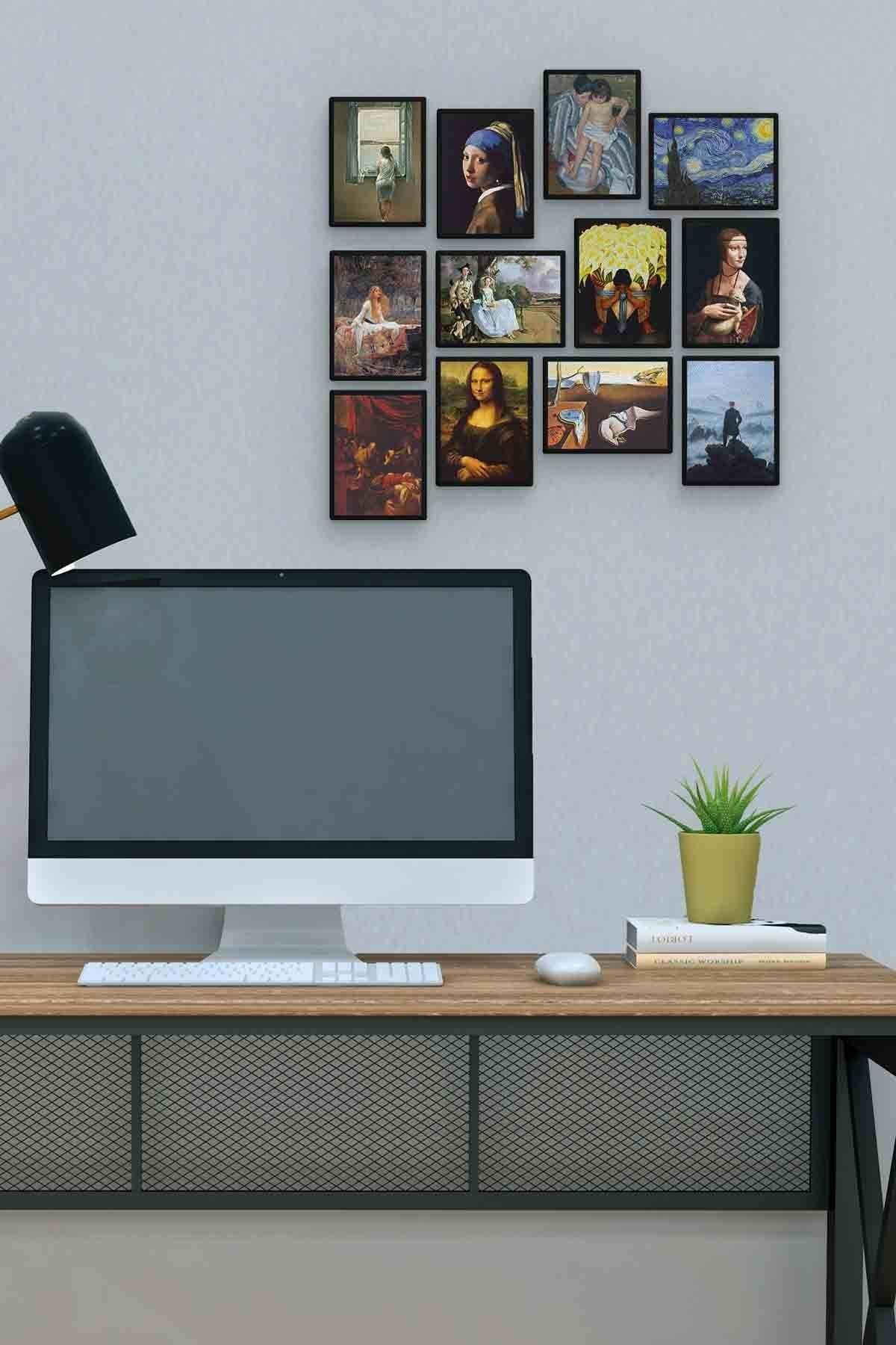 Sanat Eserleri 12 Parça Mdf (ahşap) Tablo Ofis Boyu 
