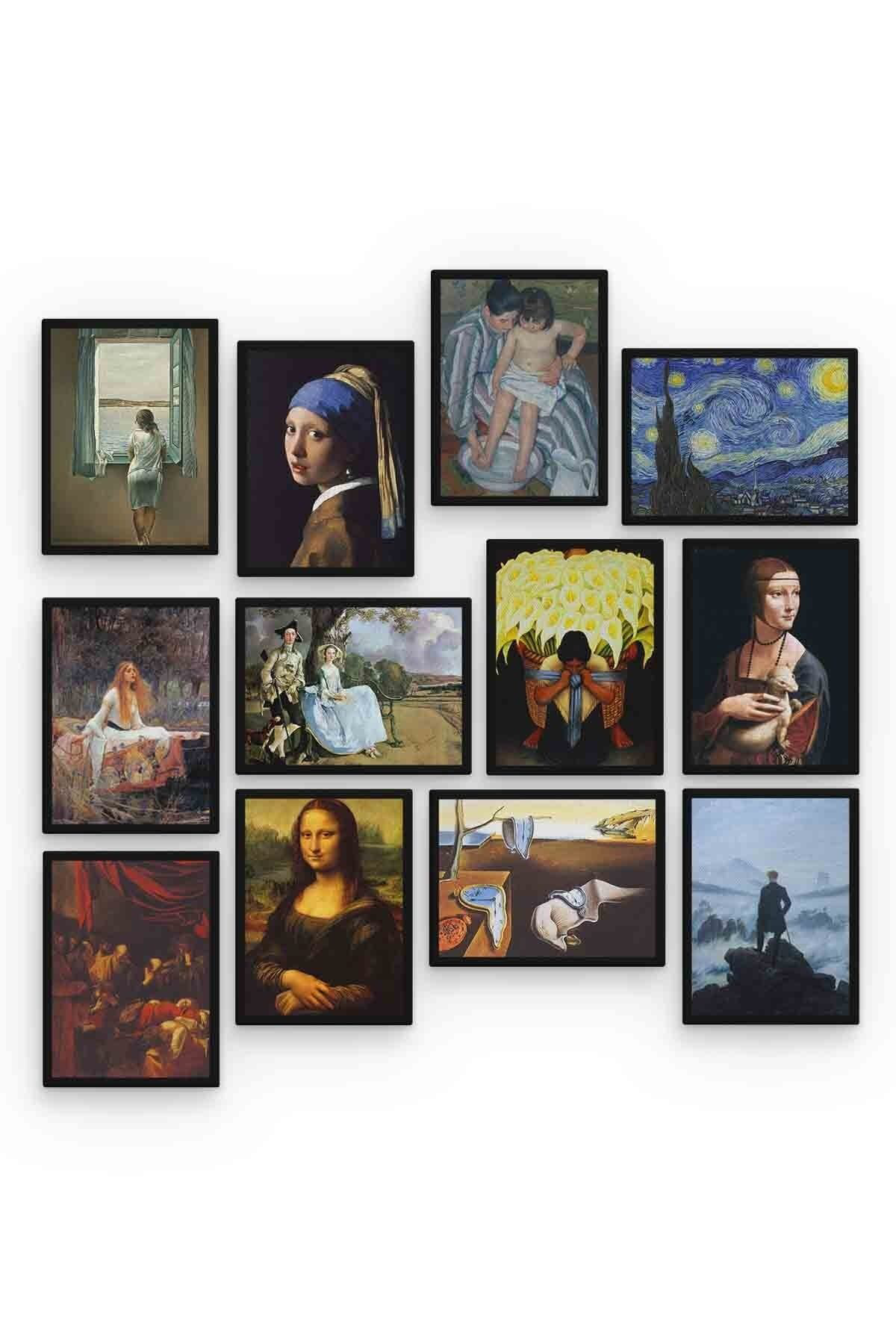 Sanat Eserleri 12 Parça Mdf (ahşap) Tablo Ofis Boyu 