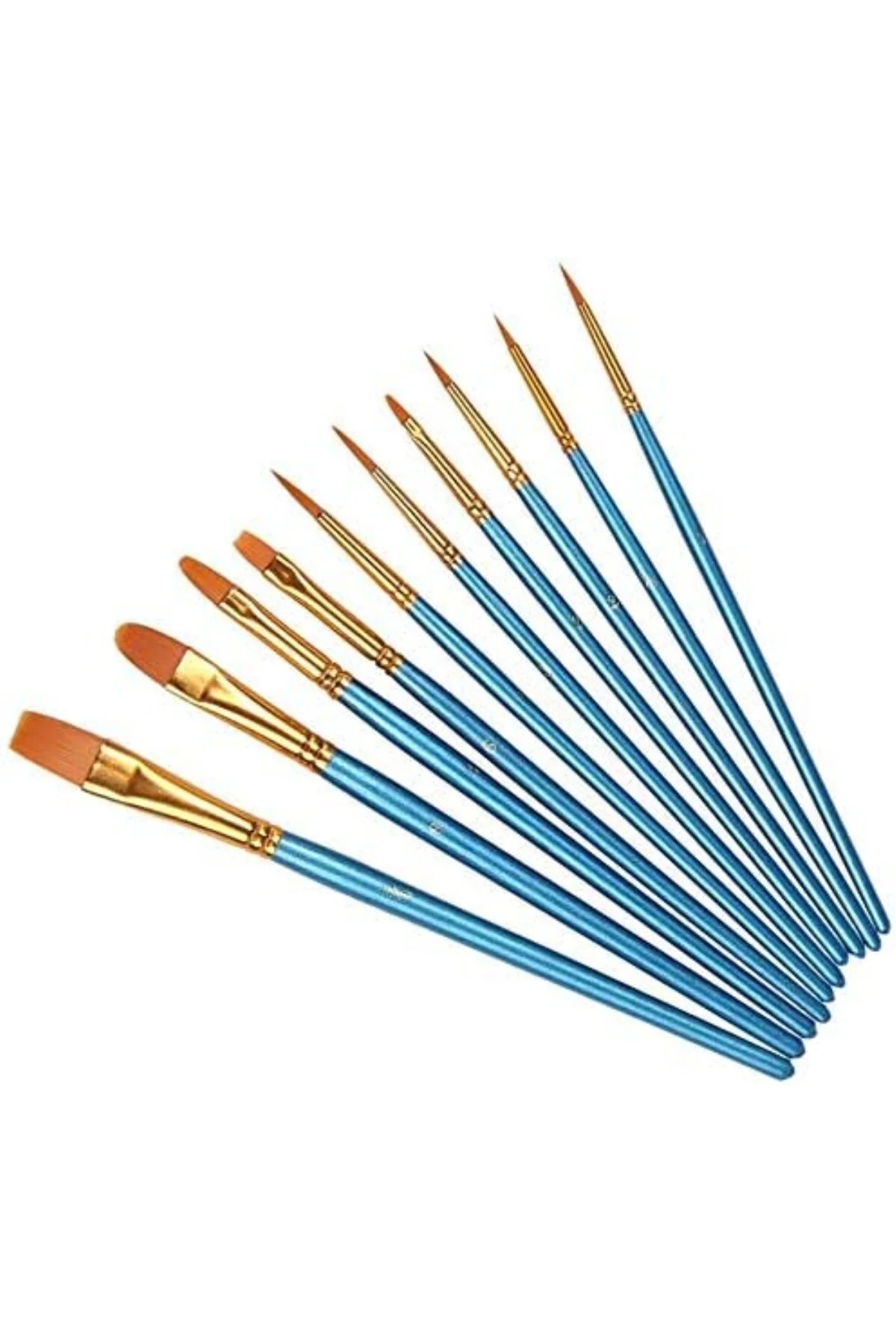 Sanatçı Fırçası Seti, 10'lu Paket Naylon Fırça, Resim, Akrilik, İ