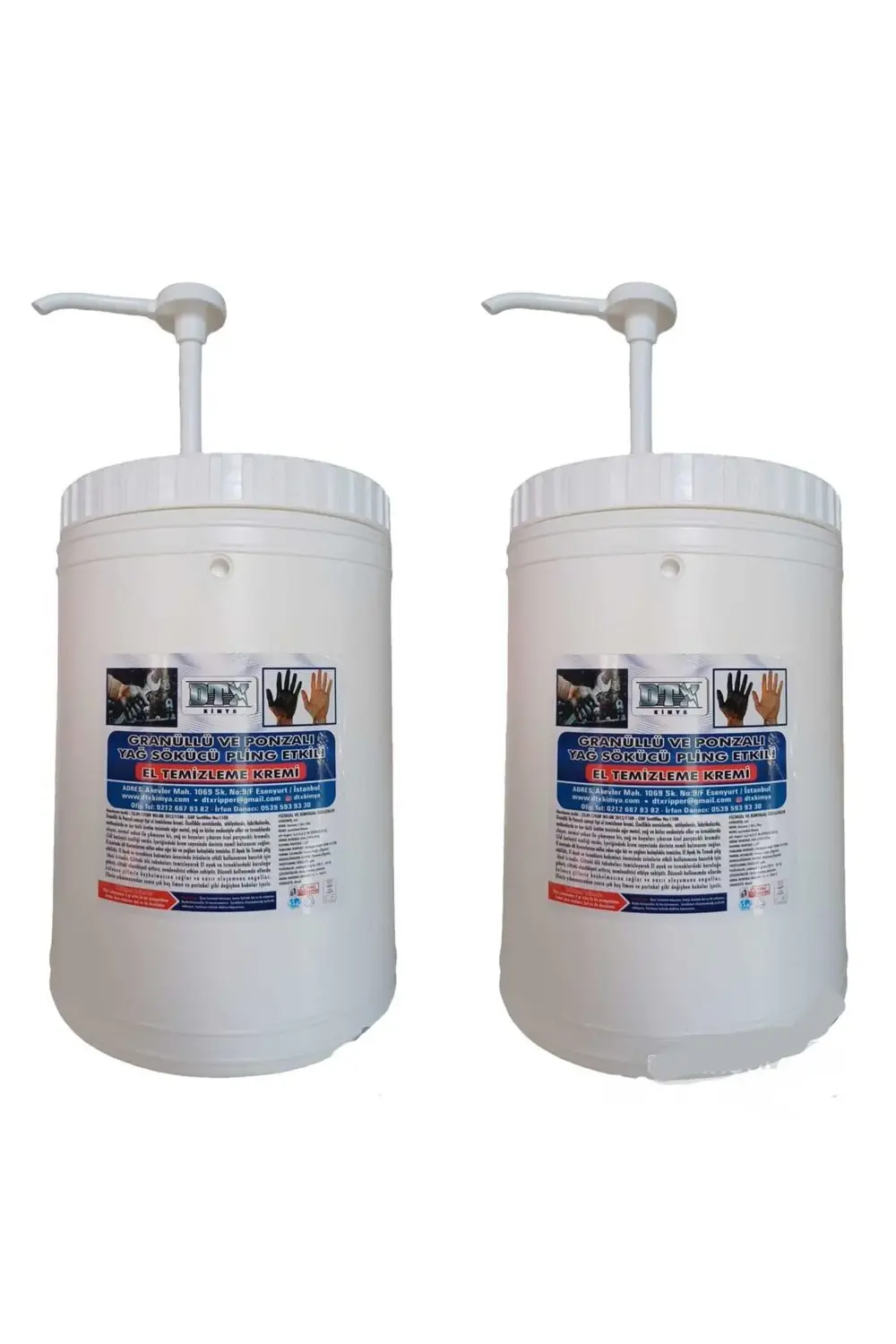 Sanayi Tipi Kumlu Talaşlı El Temizleme Kremi 4 KG  (2 ADET)