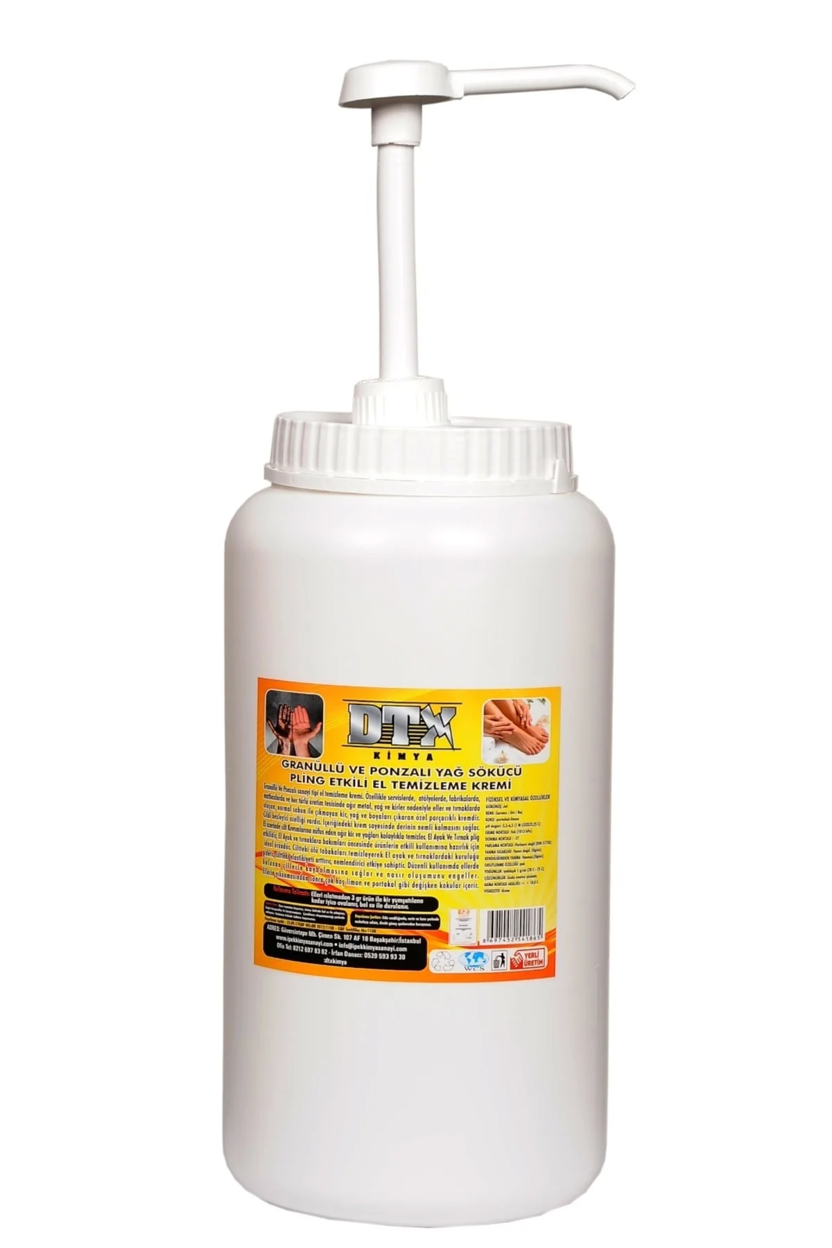 Sanayi Tipi Ponza'lı ( Talaşlı ) El Temizleme Kremi ( Sabunu) 3 Kg