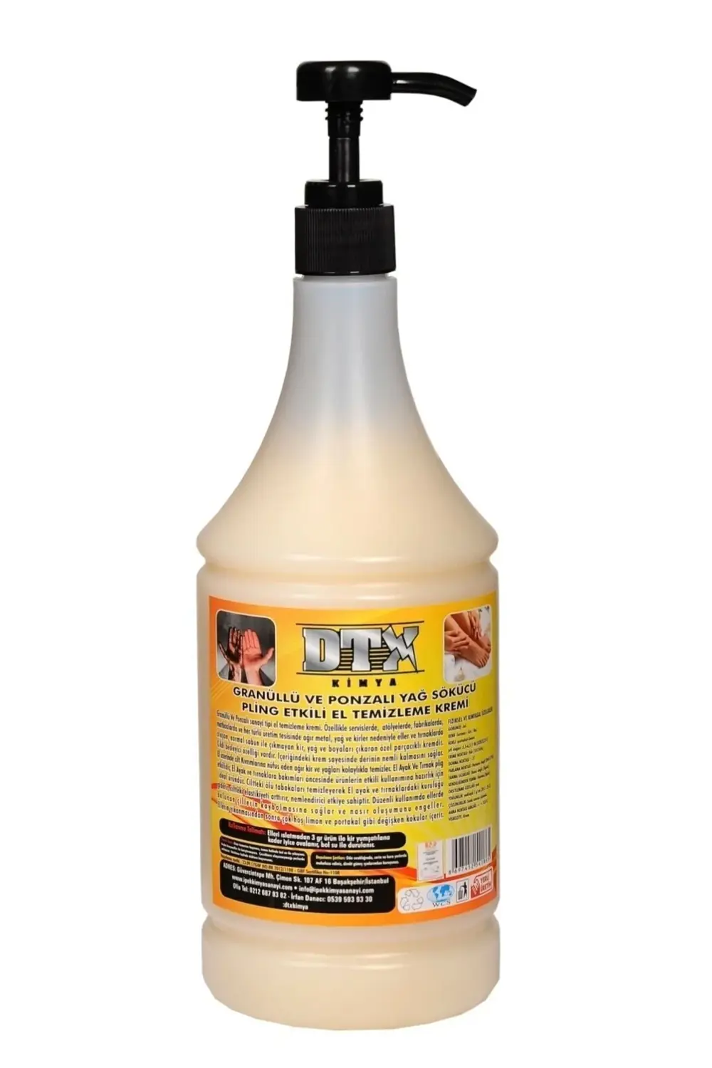 Sanayi Tipi Ponza'lı ( Talaşlı ) El Temizleme Kremi ( Sabunu) 1 K