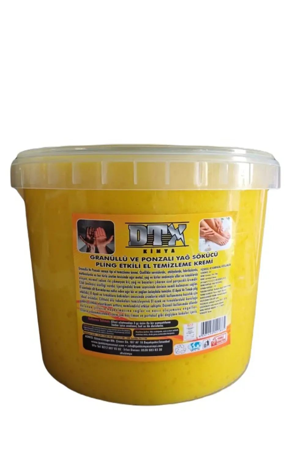 Sanayi Tipi Yumuşak Granüllü El Temizleme Sabunu (KREMİ) 5 Kg