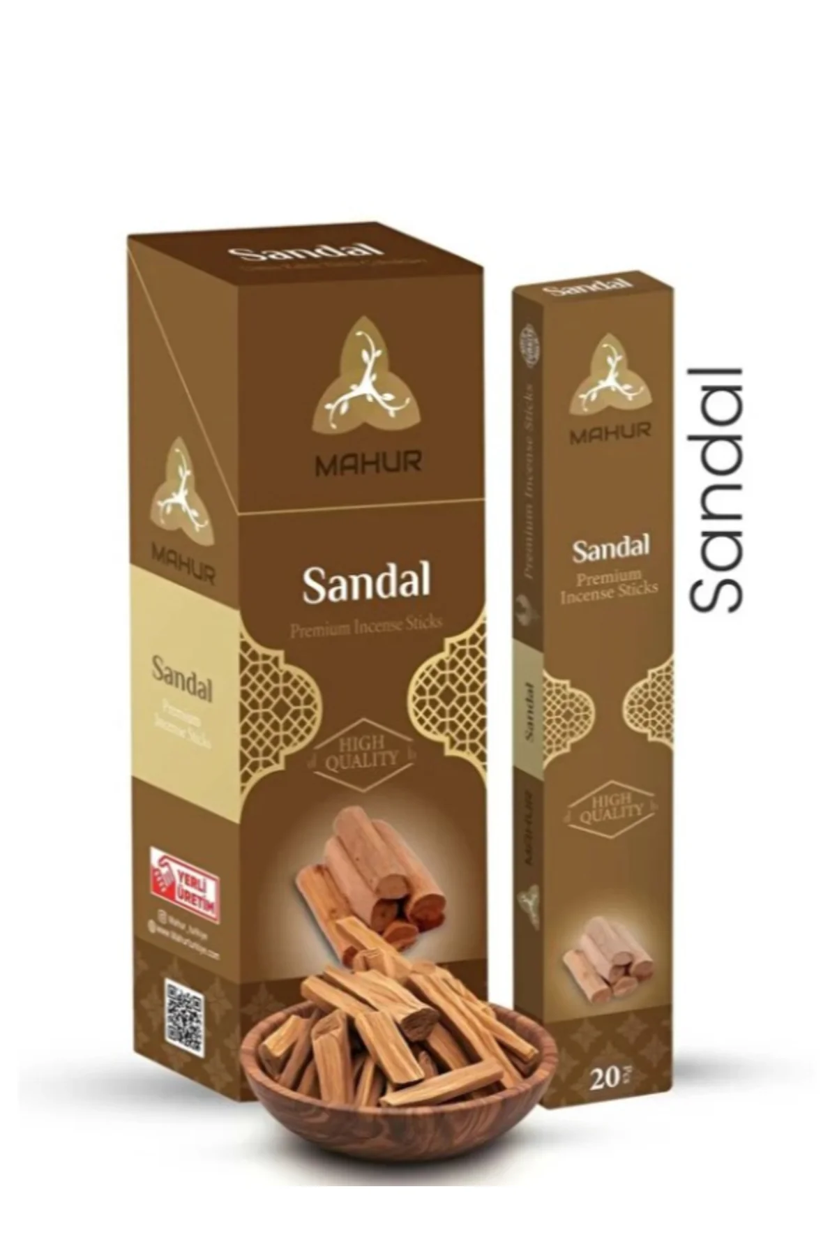 SANDAL ÇUBUK TÜTSÜ 5 PAKET 100 ADET (INCENSE STICKS, 5 PACKS, 100 STICKS)