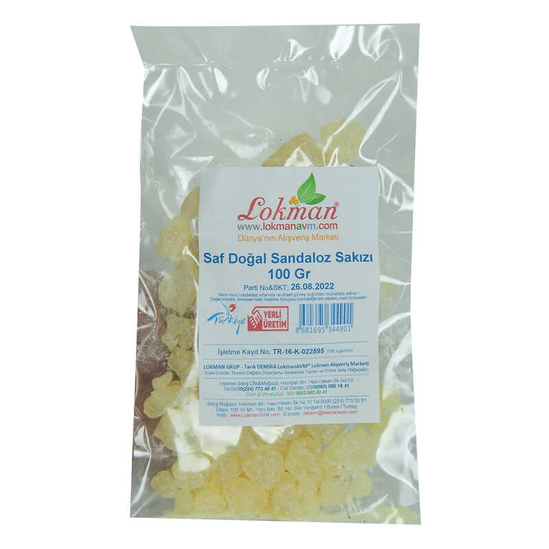Sandaloz Sakızı - %100 Doğal 100 Gr Paket | Geleneksel Lezzet