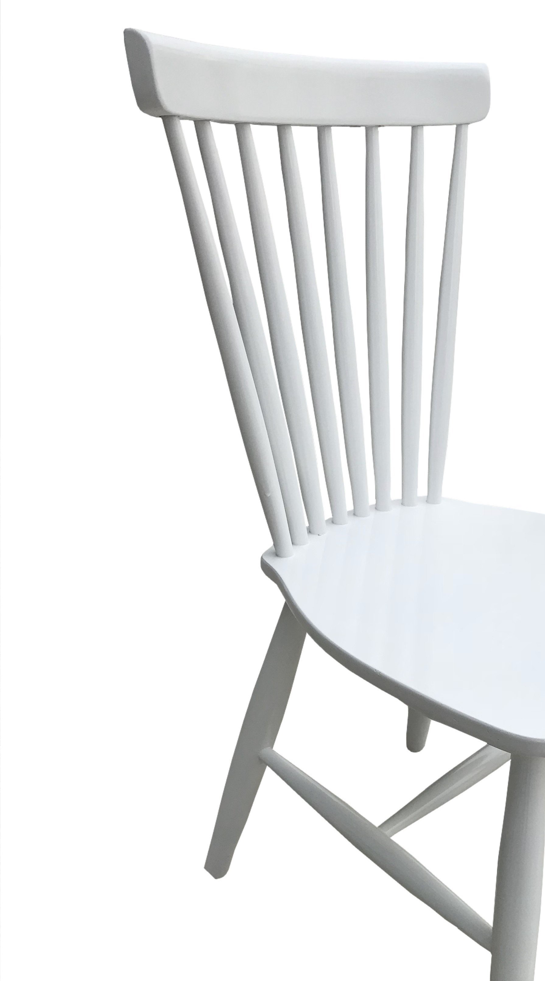 Sandalye 12552 Midilli Model Kayın Retro Ayak Kafes sırt Beyaz La