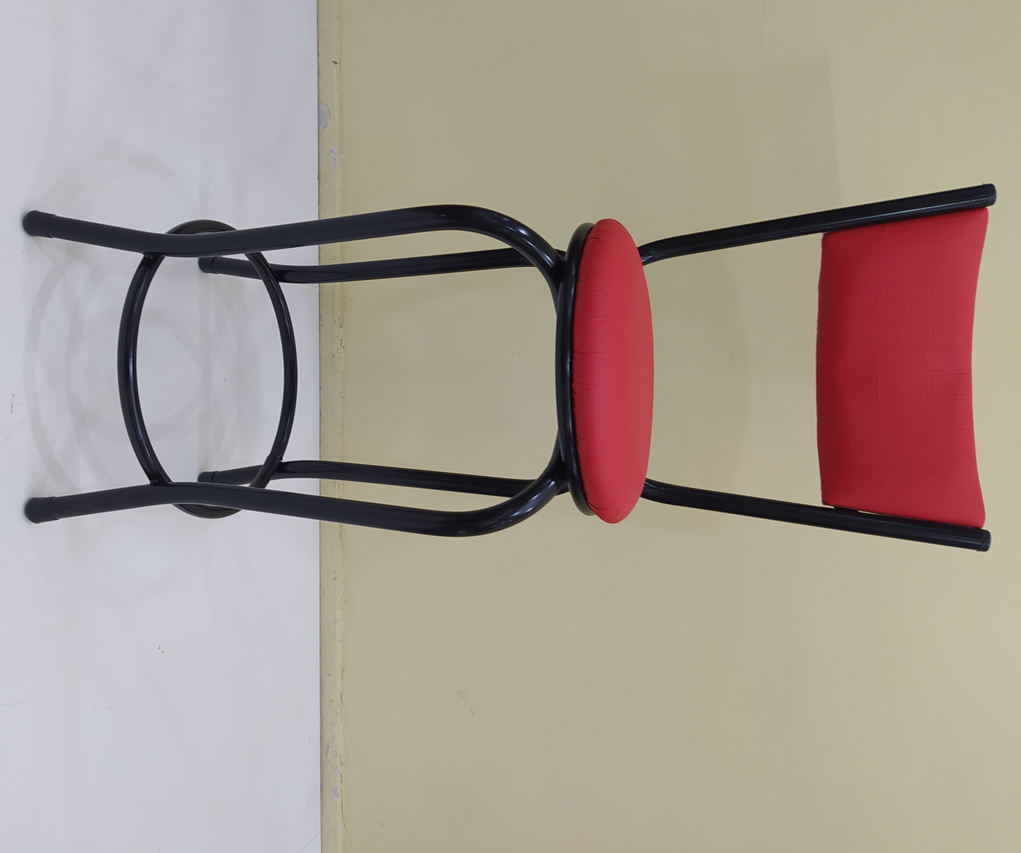 Sandalye 12750 BAR Tipi Yüksek1ad KIRMIZI Suni deri döşem Metal S