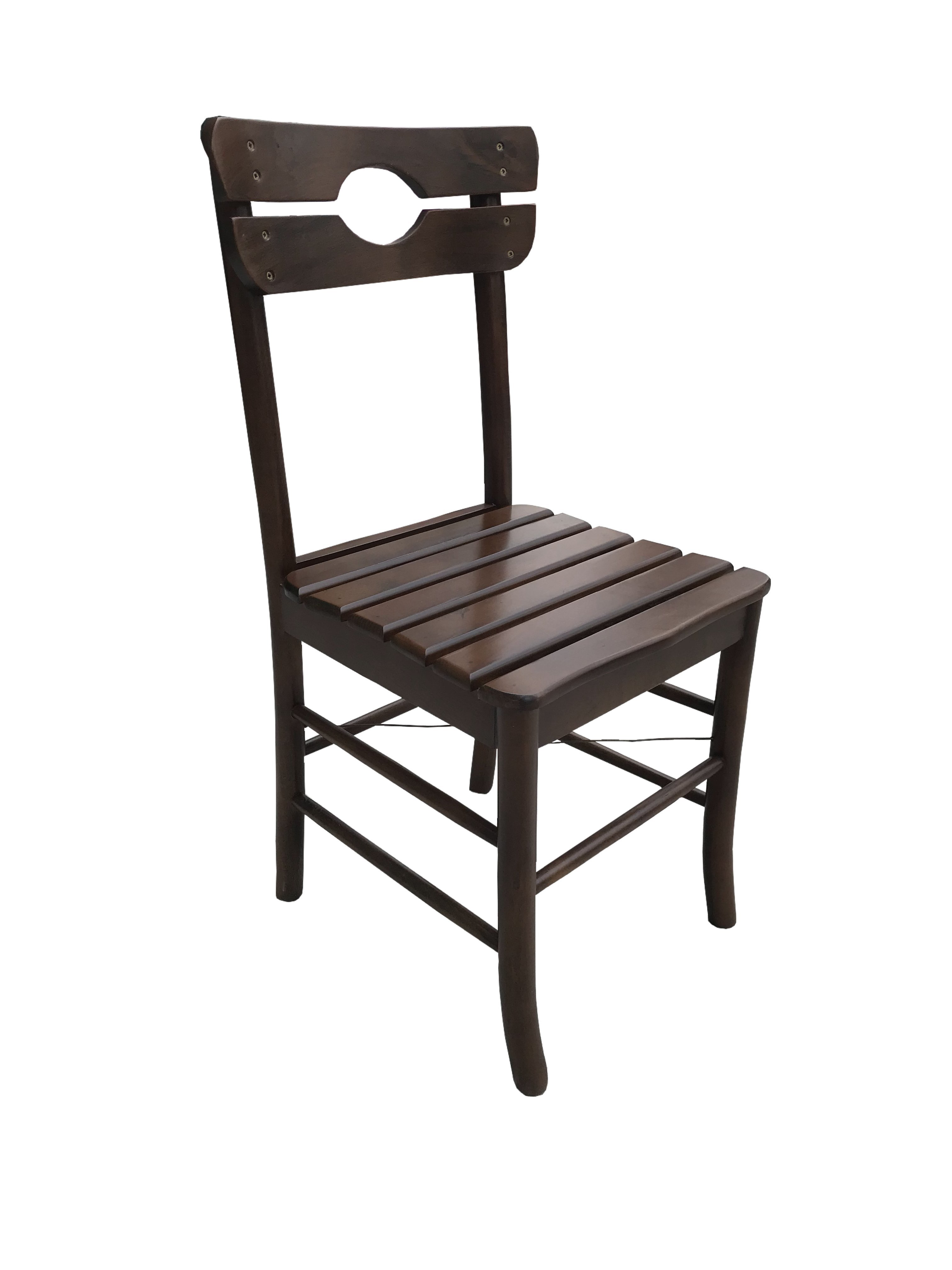 Sandalye 13768 KÖY tip Model Kayın RETRO Ayak Kafes Parlak Ceviz 