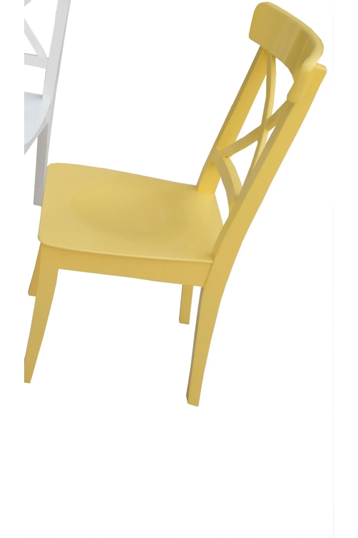 Sandalye 14174 ÇAPRAZ Model Klasik Mobilya Kayın Torna Retro 4renk Parlak El yapı - Görsel 5