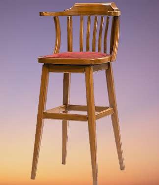 Sandalye 14234 ZUS 2276 Döner Yüksek Kolçak Kayın Ayak Natüre Açı