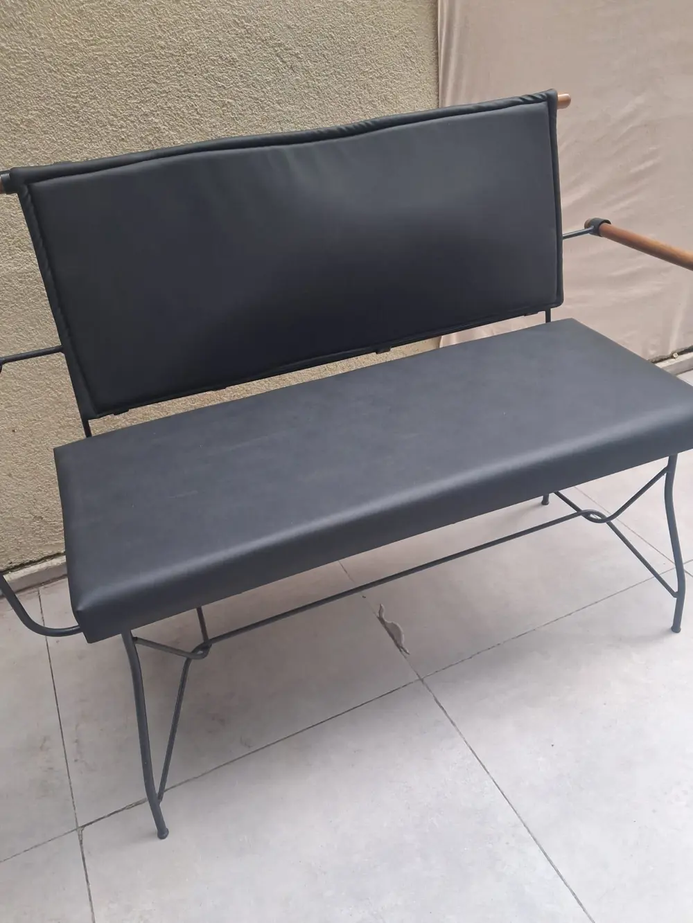 Sandalye 14573 BENC PENYEZ Model Metal Siyah fırın mat Kiremit Ba Sandalye 14573 BENC PENYEZ Model Metal Siyah fırın mat Kiremit Ba