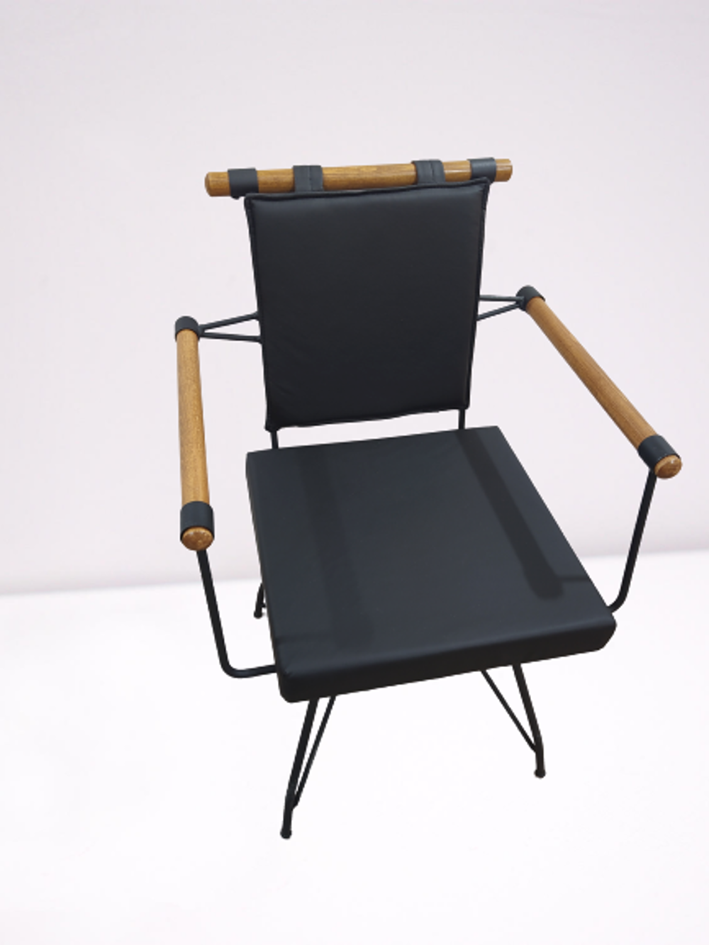 Sandalye 14576 PENYEZ Klasik Model Metal Siyah fırın Siyah Suni D