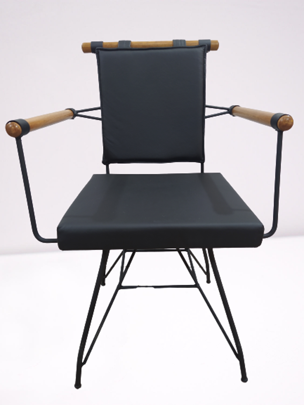 Sandalye 14576 PENYEZ Klasik Model Metal Siyah fırın Siyah Suni D