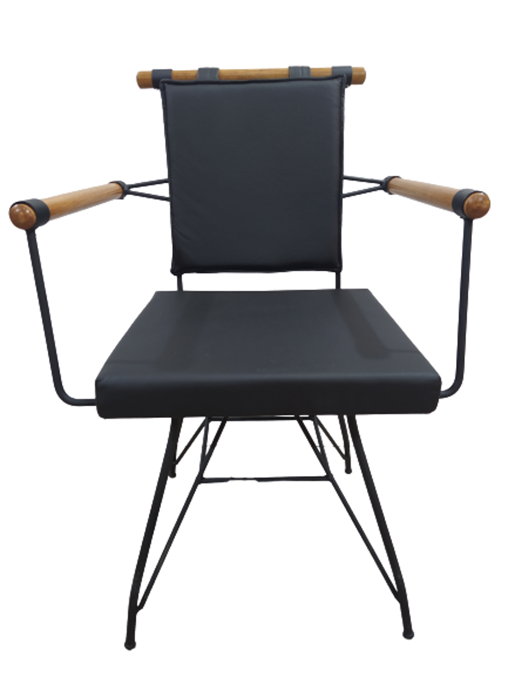 Sandalye 14576 PENYEZ Klasik Model Metal Siyah fırın Siyah Suni D
