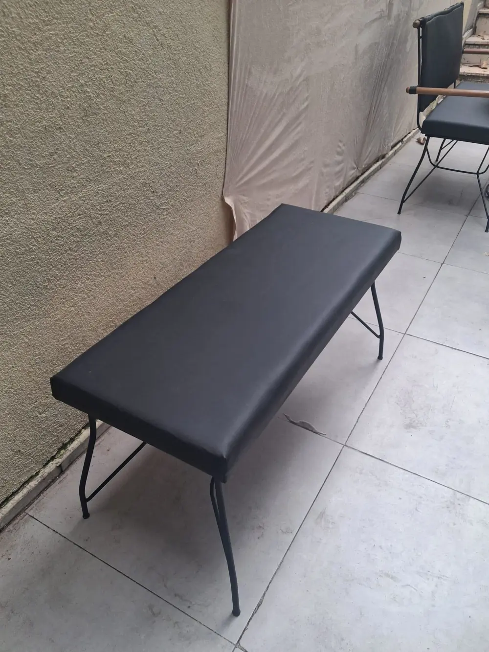 Sandalye 14577 BENC PENYEZ Klasİk Metal Siyh fırın Boya Suni Deri