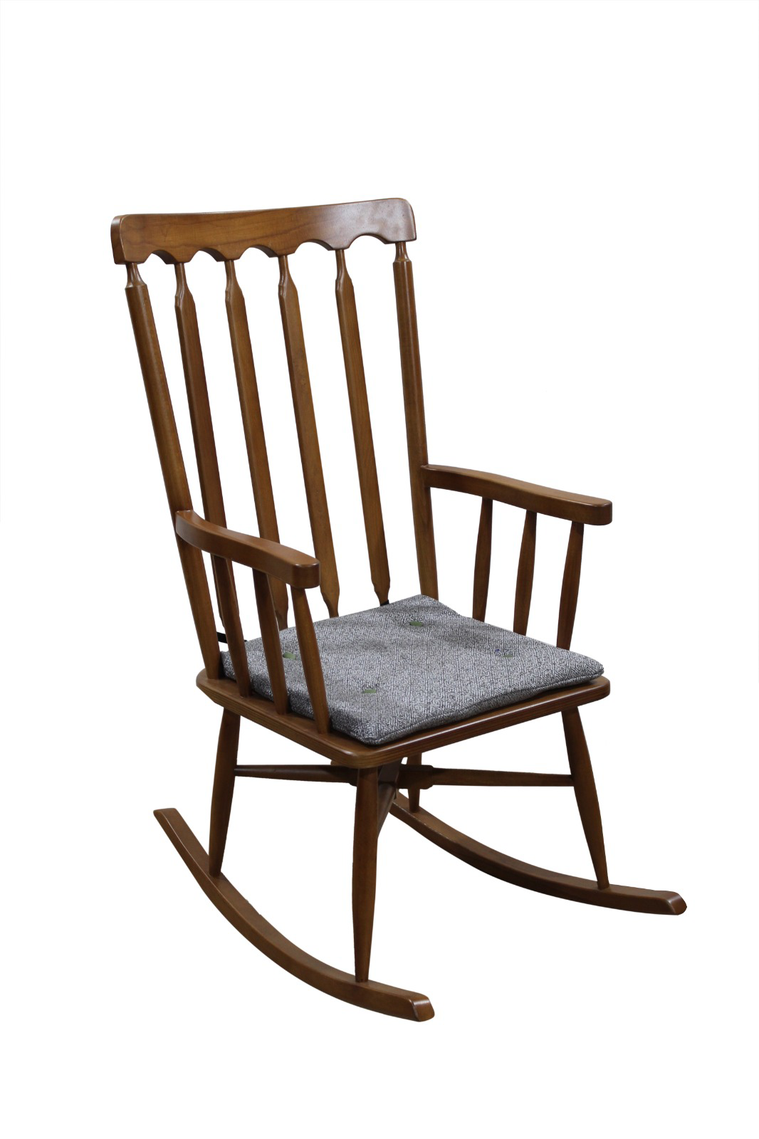 Sandalye  14611 Sallanır Bambu Kayın Ayak CEVİZ Lake Örgü kumaş m