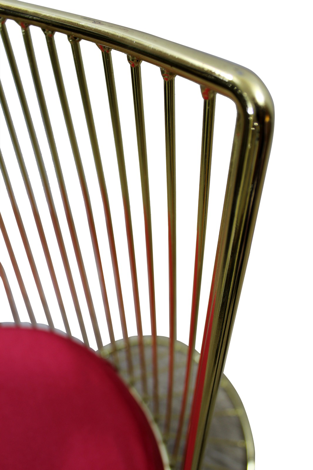 Sandalye 14615 TEL Metal GOLD kaplama Sepet ayak Baby face kumaş 