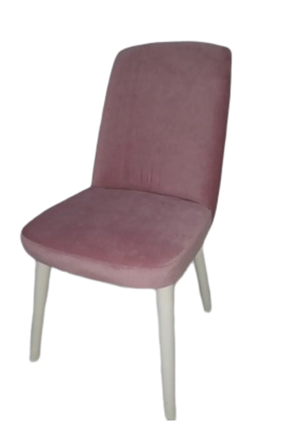 Sandalye 18083 GİYDİRME model Kayın RETRO Ayak Babyface kumaş Parlak beyaz 4ad - Görsel 2