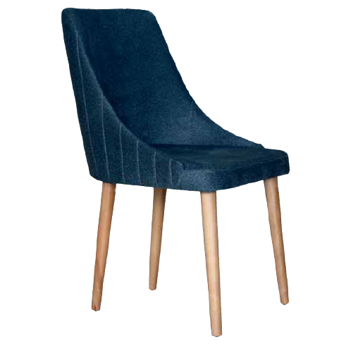 Sandalye 18308 Dizayn Sofia model Kayın klasik ayak kapitone gird