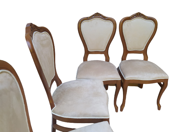 Sandalye 18485 Ceviz Klasik Model Kayın ASLAN Ayak Oyma Ceviz bab