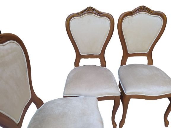 Sandalye 18485 Ceviz Klasik Model Kayın ASLAN Ayak Oyma Ceviz bab