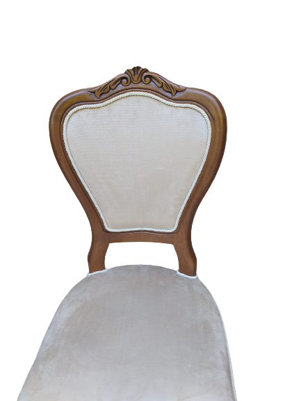 Sandalye 18496 Klasik Model Kayın Aslan ayak ceviz babyface kumaş