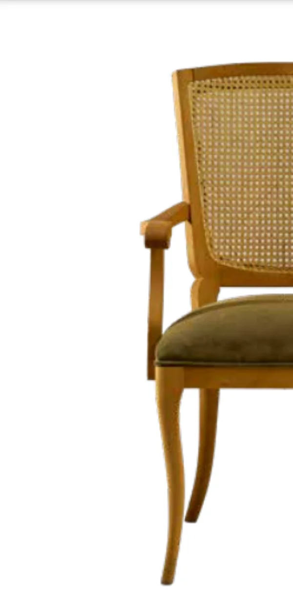Sandalye 19749 Zus2144 HASIR SIRT Model TAM KOLÇAK Kayın Aslan Ay