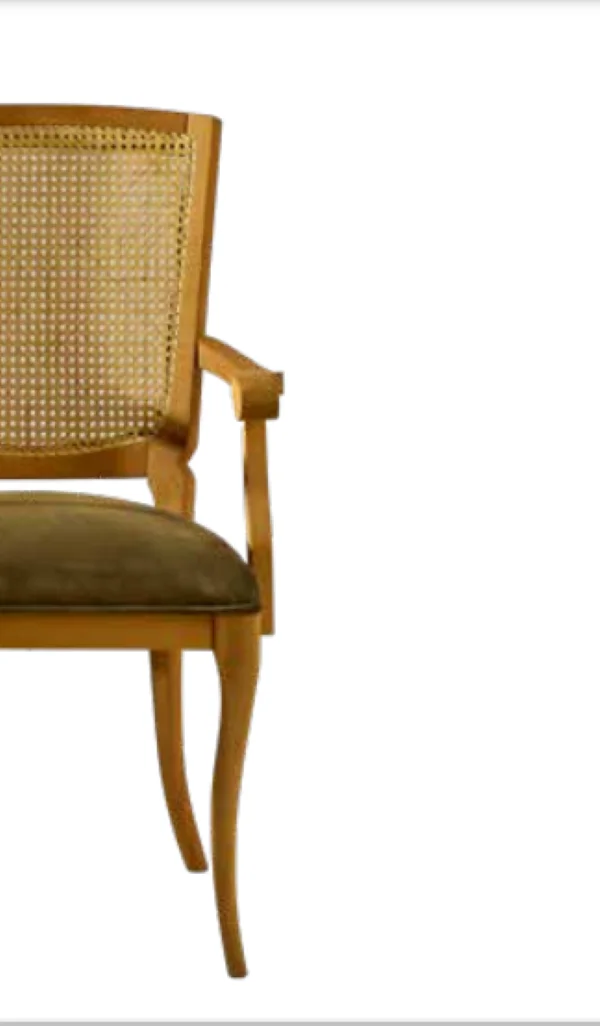 Sandalye 19749 Zus2144 HASIR SIRT Model TAM KOLÇAK Kayın Aslan Ay