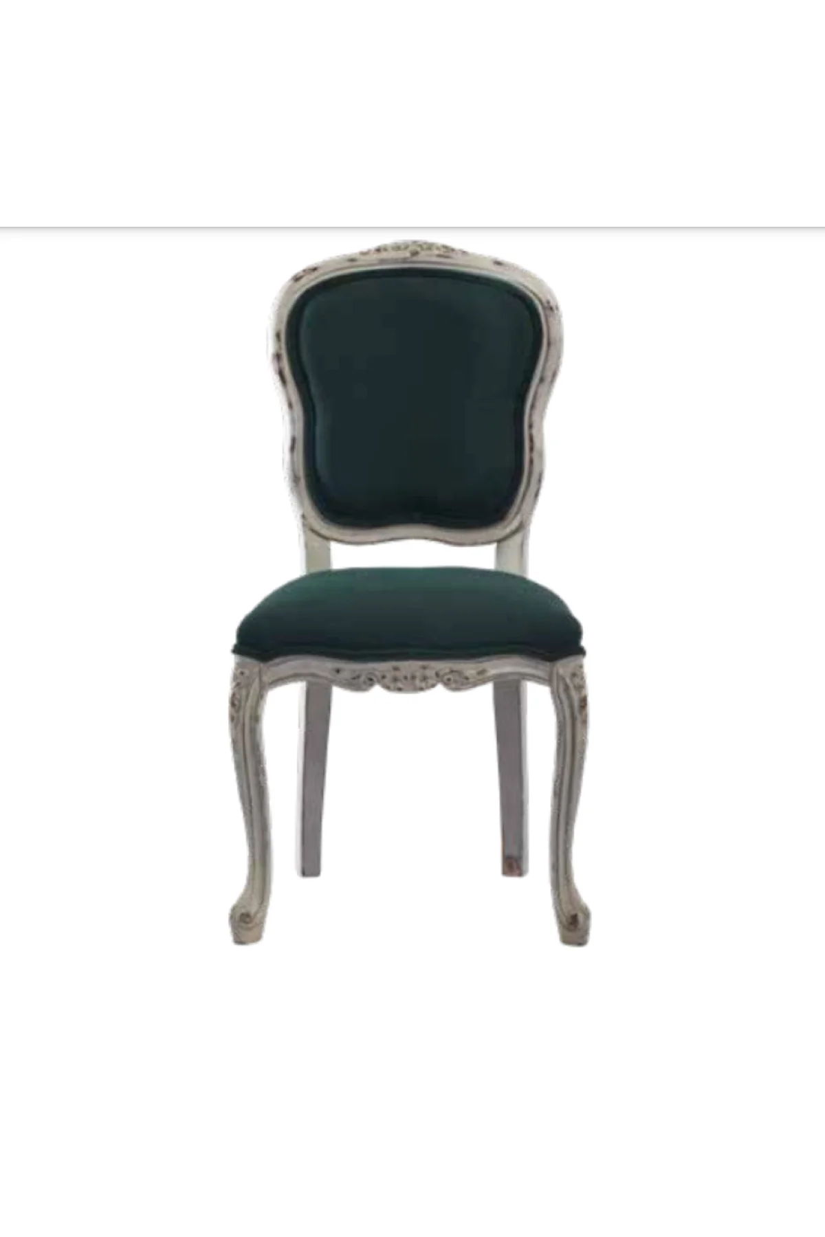 Sandalye 19759 Zus2142 Eskitme Model Yeşil Kumaş Kayın Eskitme Aslan Ayak ElYapım - Görsel 2