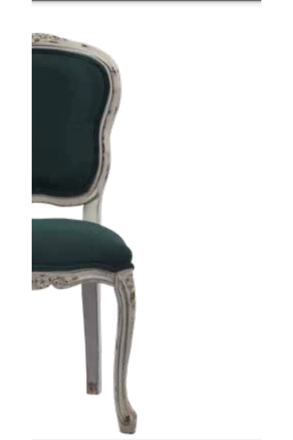 Sandalye 19759 Zus2142 Eskitme Model Yeşil Kumaş Kayın Eskitme Aslan Ayak ElYapım - Görsel 6