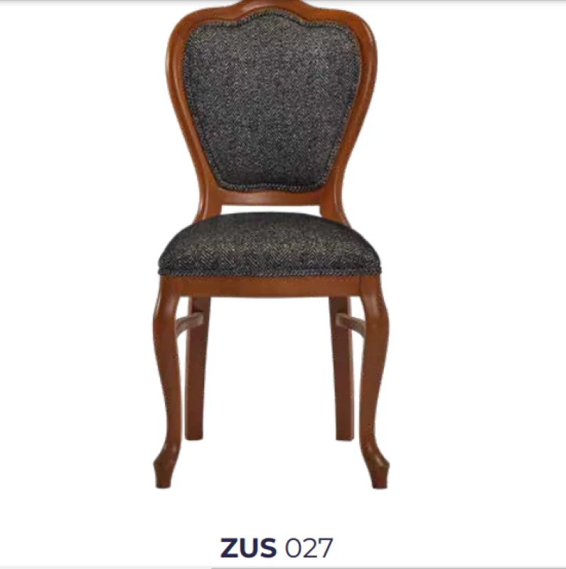Sandalye 19764 Zus 2154 klasik Model Kayın Aslan Ayak Örgü Kumaş 