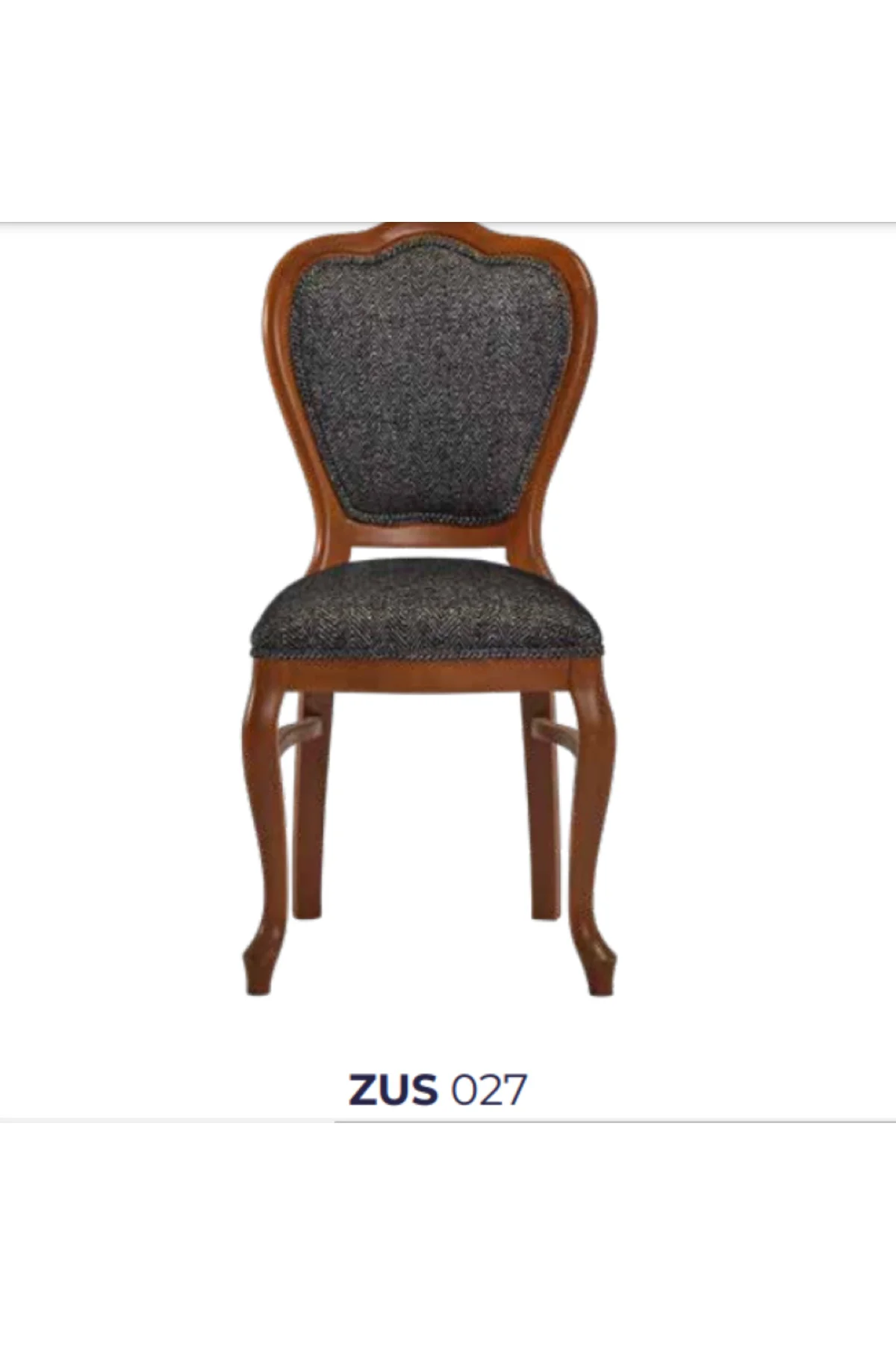 Sandalye 19764 Zus 2154 klasik Model Kayın Aslan Ayak Örgü Kumaş Ceviz El Yapım - Görsel 2
