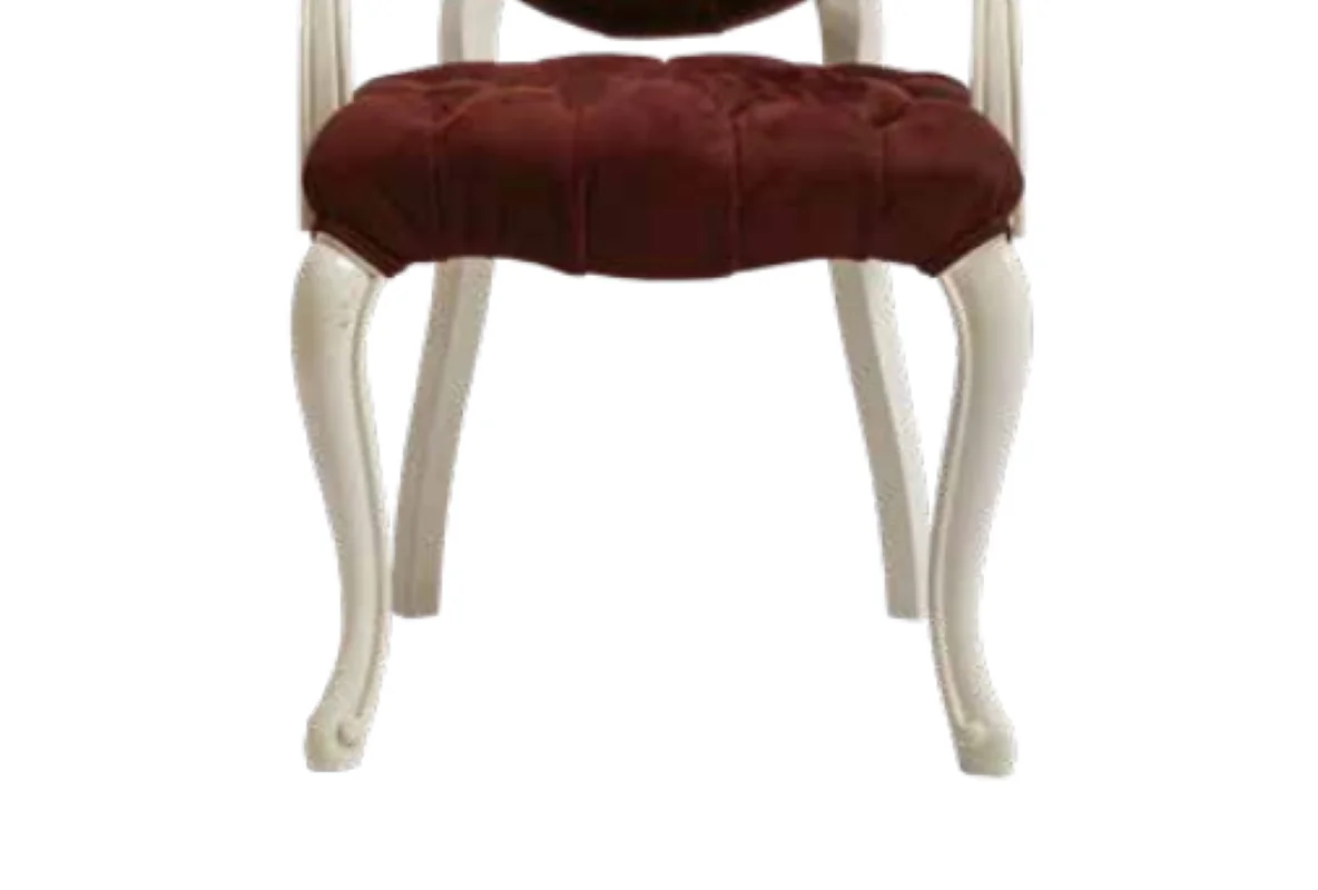 Sandalye 19771 Zus 2145 Kapiton Model Kolçak Beyaz Babyface Bordo