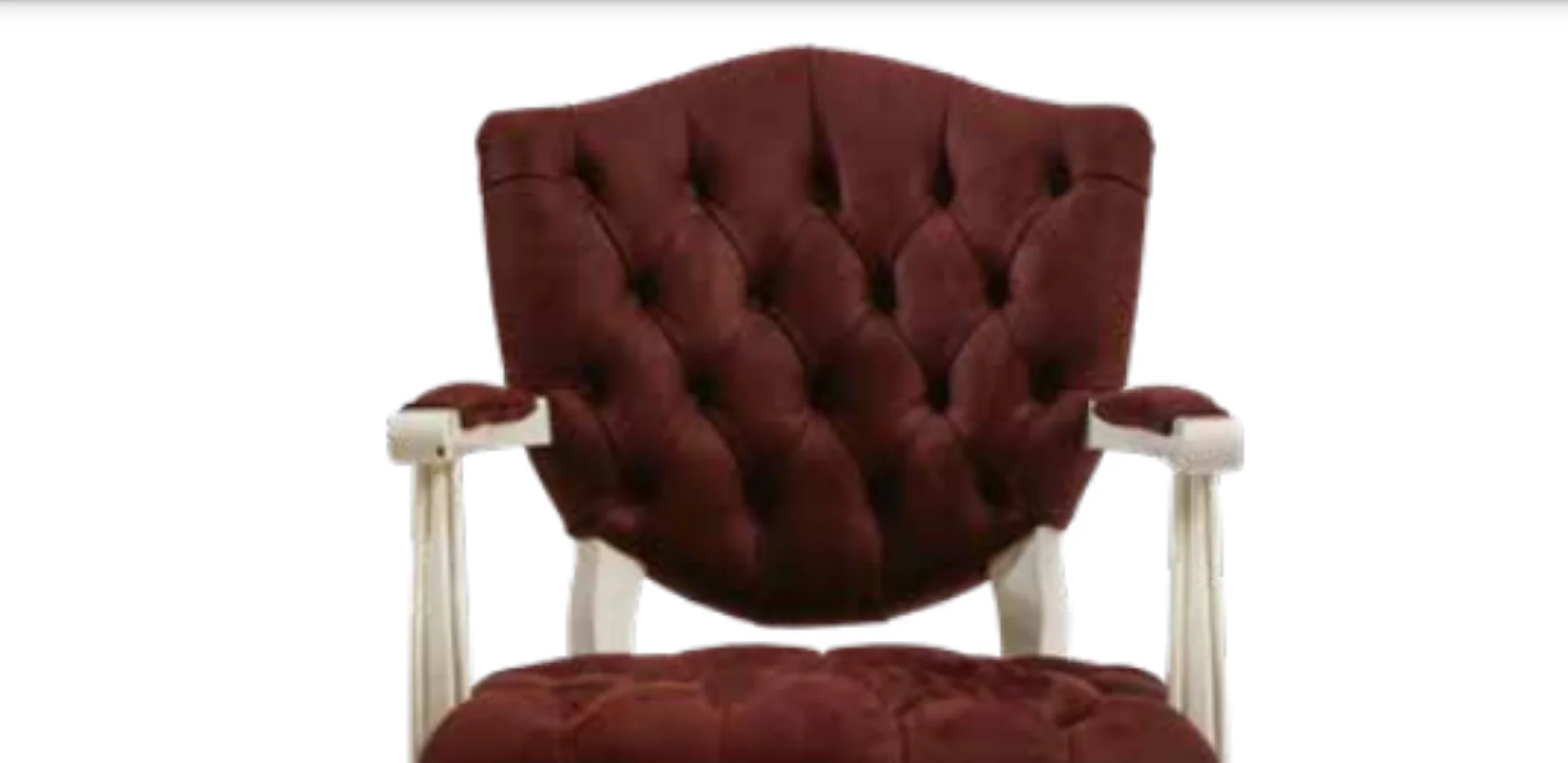 Sandalye 19771 Zus 2145 Kapiton Model Kolçak Beyaz Babyface Bordo