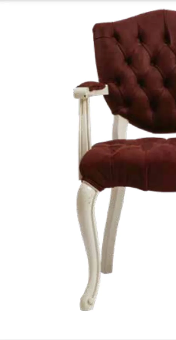 Sandalye 19771 Zus 2145 Kapiton Model Kolçak Beyaz Babyface Bordo