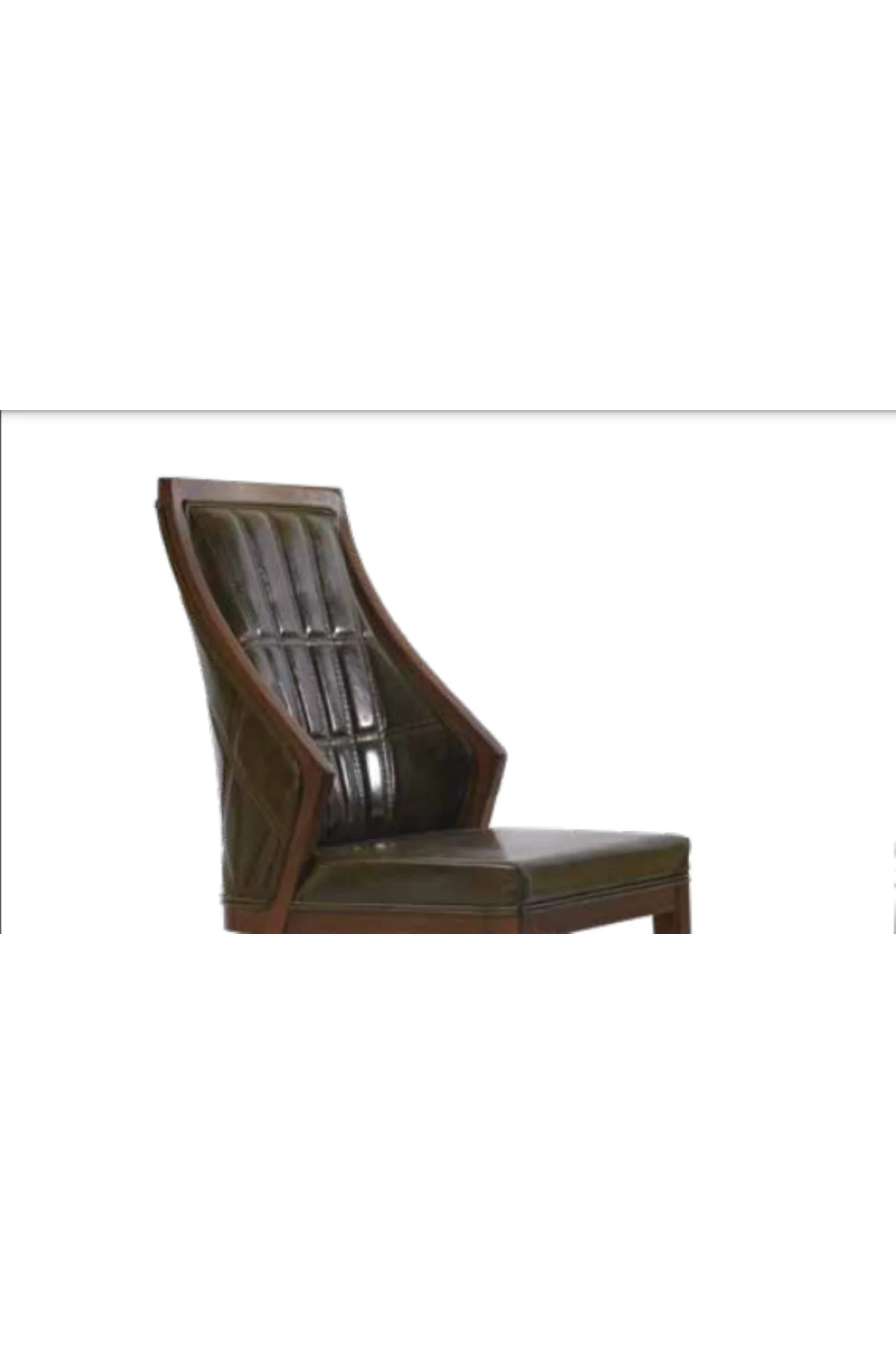 Sandalye 19775 Zus 2098 Suni Deri Model Kapiton Modern Ceviz Renk Kayın Aslan Ayk - Görsel 6