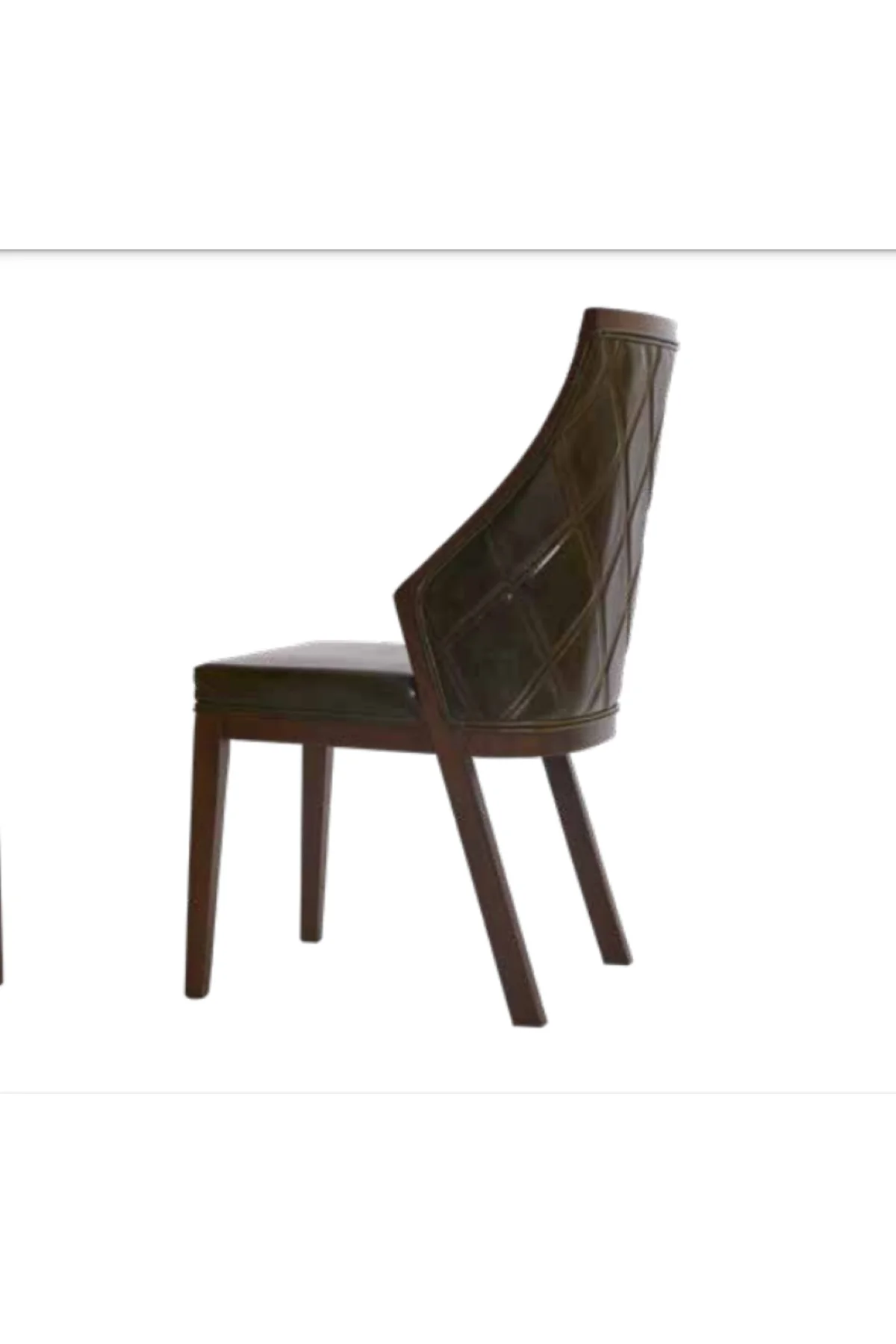 Sandalye 19775 Zus 2098 Suni Deri Model Kapiton Modern Ceviz Renk Kayın Aslan Ayk - Görsel 2