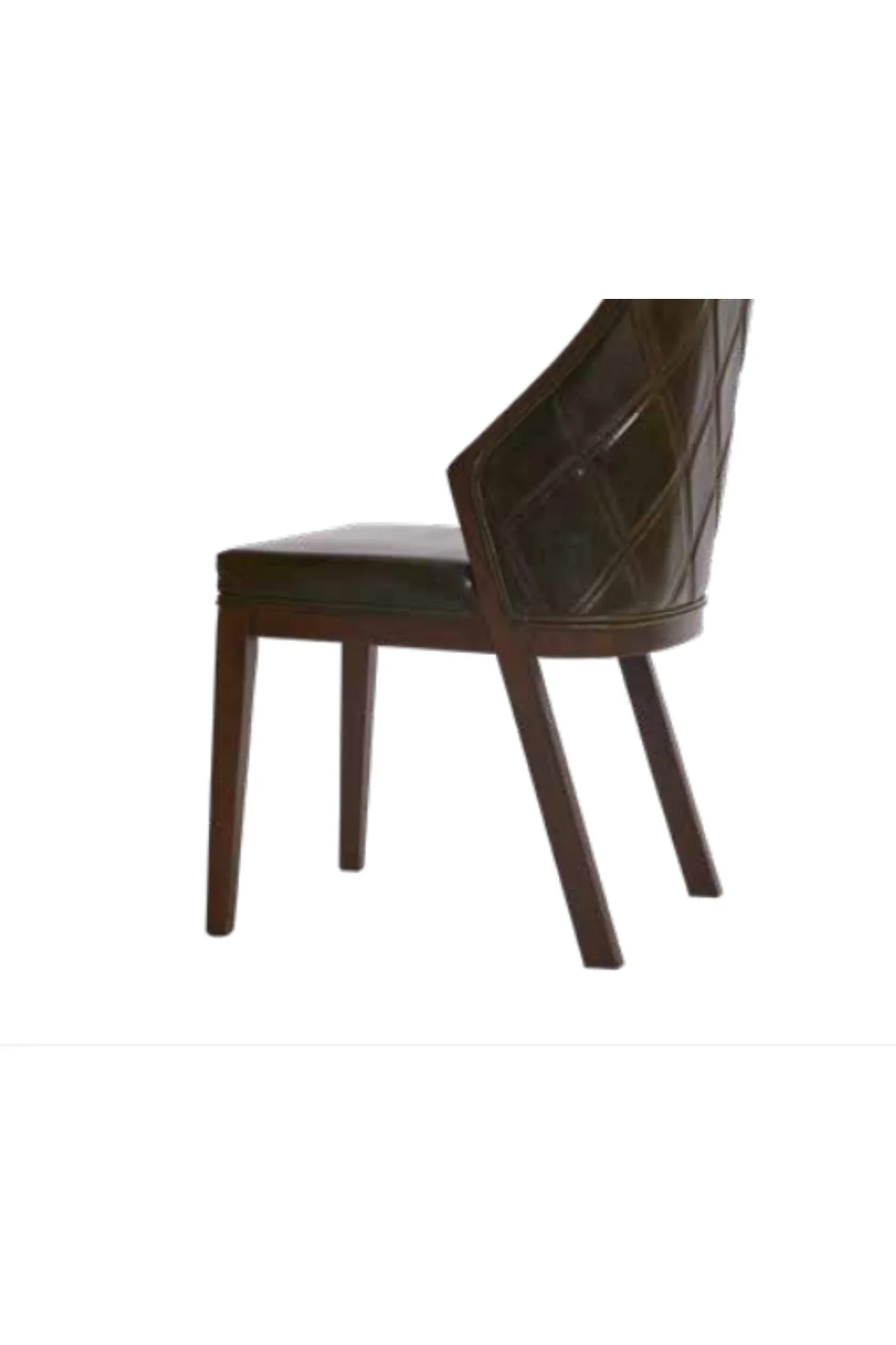 Sandalye 19775 Zus 2098 Suni Deri Model Kapiton Modern Ceviz Renk Kayın Aslan Ayk - Görsel 4